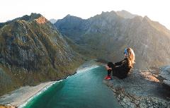 Lofoten: Summer Night Hike to Kvalvika Beach